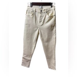 Reformation Mid Rise‎ Skinny Jeans Ivory Size 26